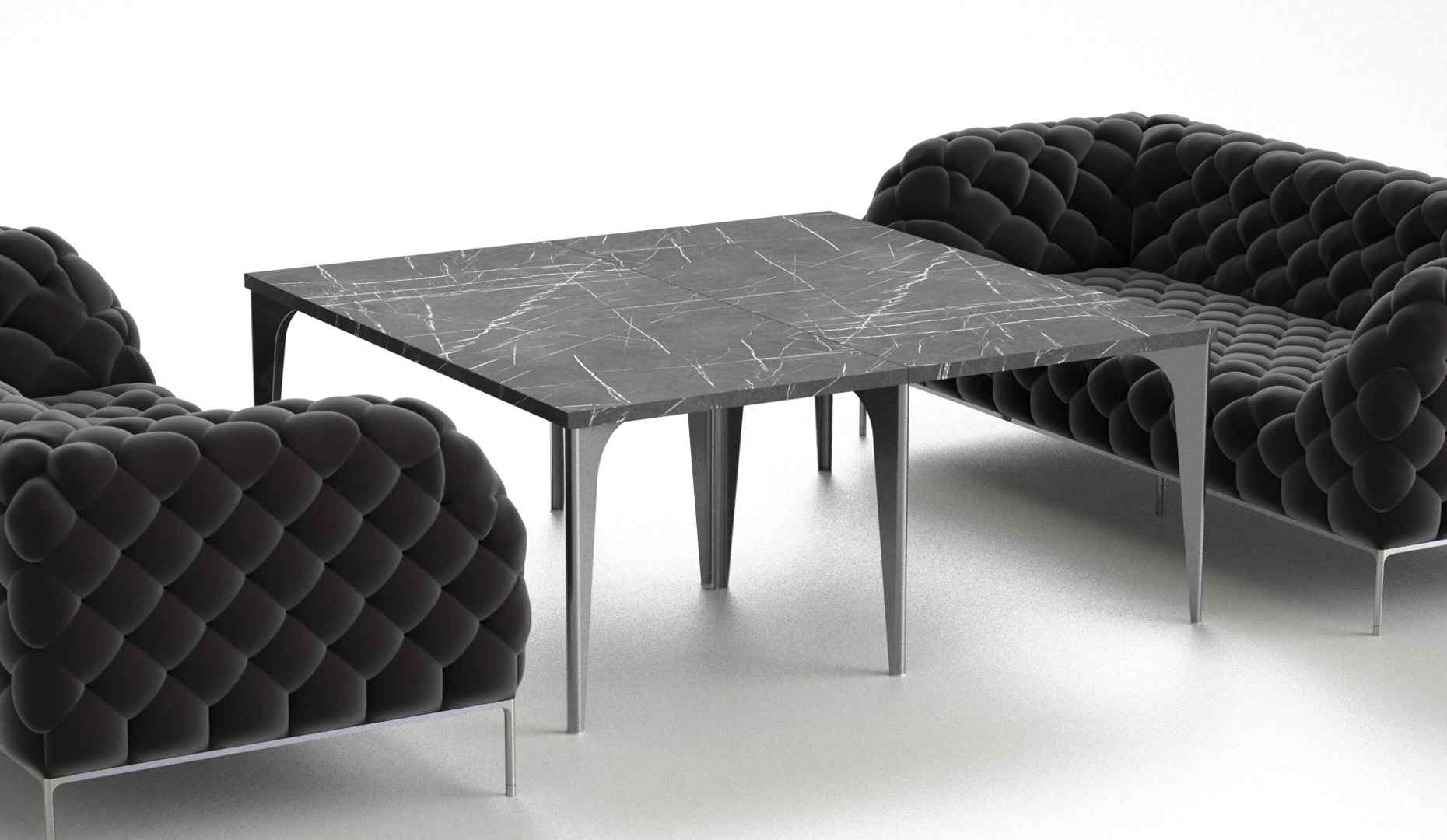 集ダイニングテーブル　レクタングル+レクタングル